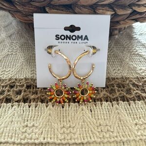Sonoma Gold and Orange Hoop Earrings